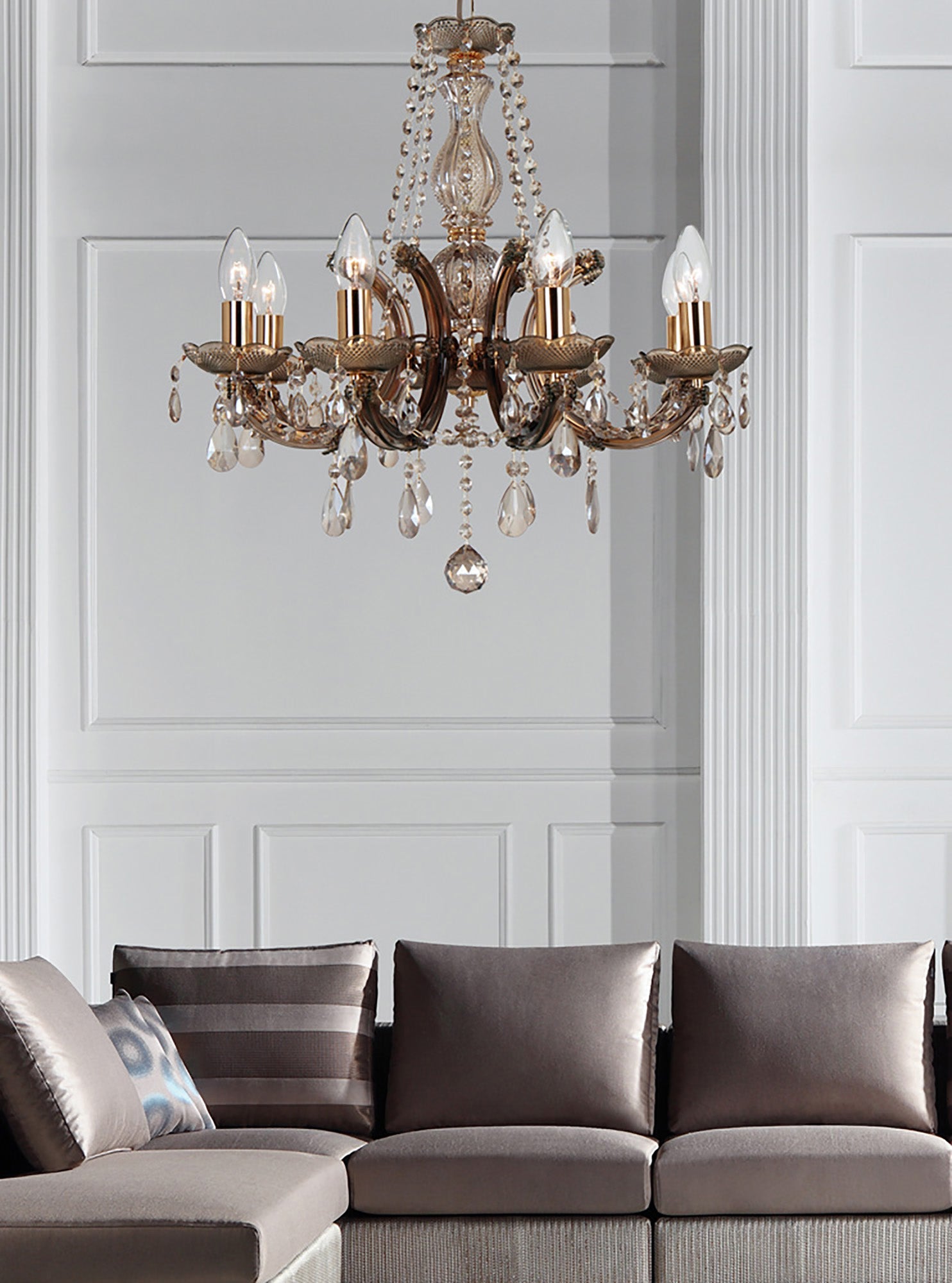 Deco - Gabrielle Chandelier With Acylic Sconce - Luminosity Designs Ltd