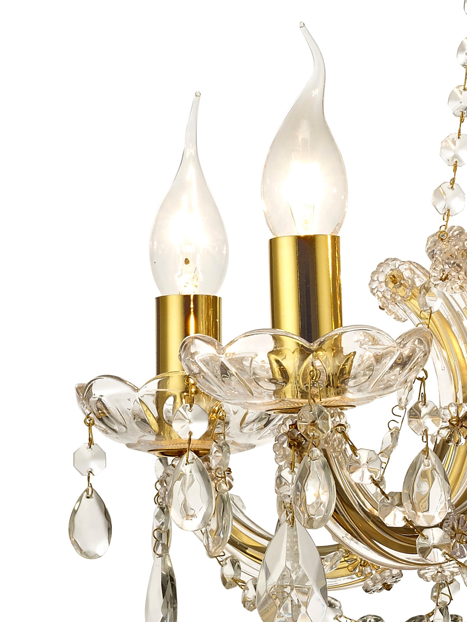 Deco - Gabrielle Chandelier With Glass Sconce - Luminosity Designs Ltd