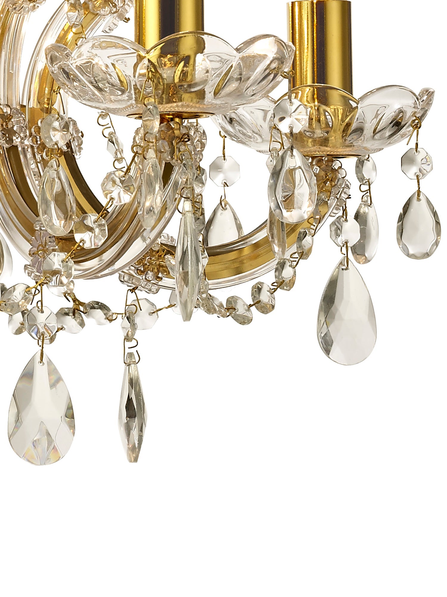 Deco - Gabrielle Chandelier With Glass Sconce - Luminosity Designs Ltd