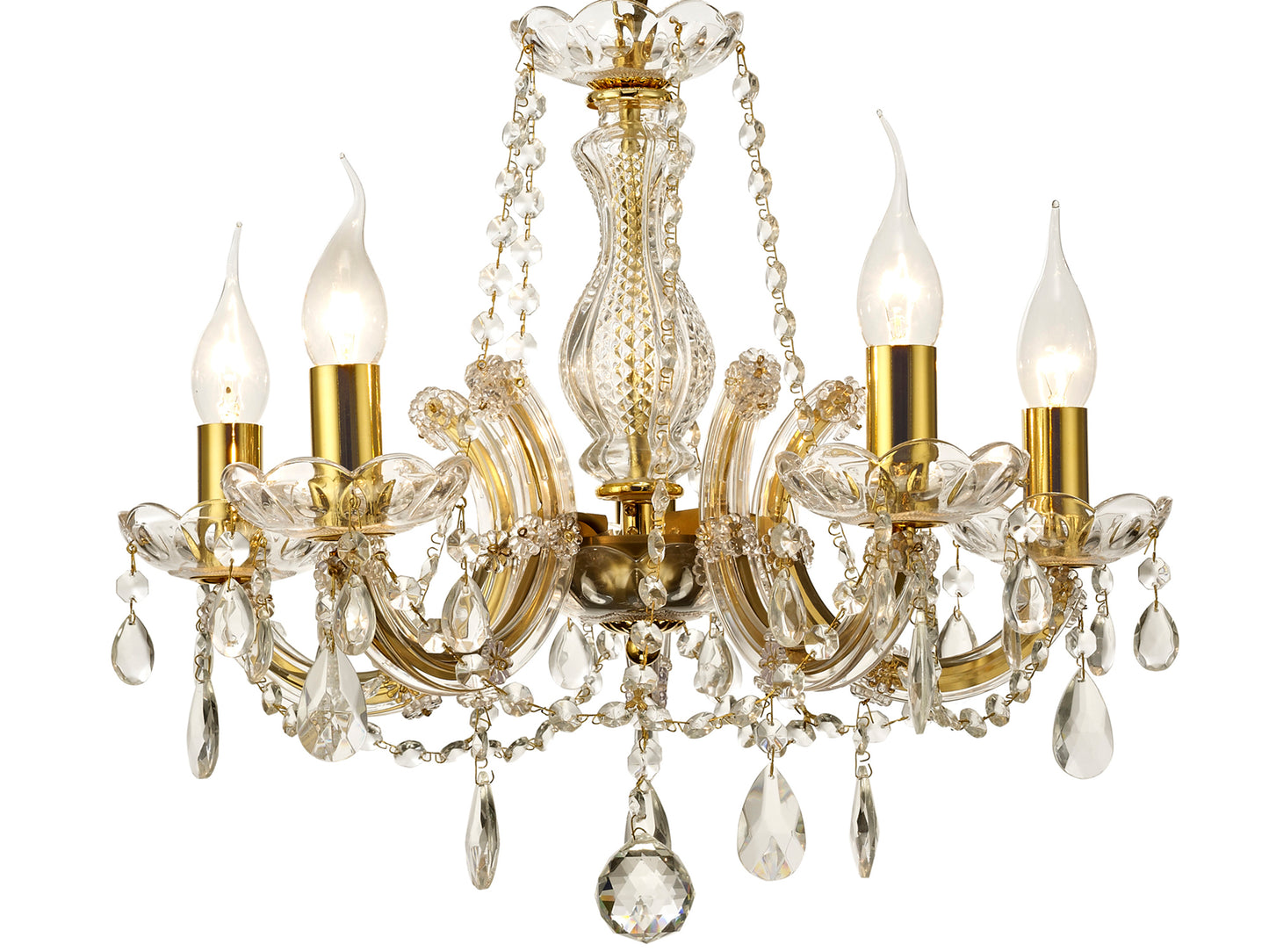 Gabrielle Chandelier With Glass Sconce