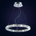 Diyas - Galaxy Crystal Pendant Ring, Small, 27W LED, 6000K Polished Chrome/Crystal (Diyas IL70036) - Luminosity Designs Ltd