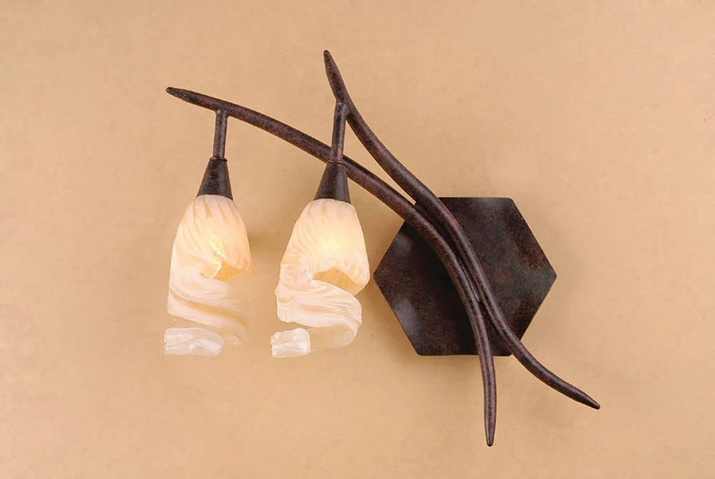 Mantra - Gaudi Wall Lamp Left Switched 2 Light G9, Brown/Black Oxide (Mantra M3205/S/L) - Luminosity Designs Ltd