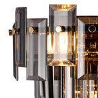 Luminosity Designs Ltd - Georgia Wall Lamp 2 Light E14, French Gold and Faceted Glass in a Choice of 3 Colours. - Luminosity Designs Ltd