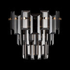 Luminosity Designs Ltd - Georgia Wall Lamp 2 Light E14, French Gold and Faceted Glass in a Choice of 3 Colours. - Luminosity Designs Ltd