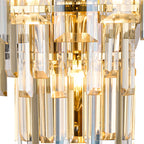 Luminosity Designs Ltd - Georgia Wall Lamp 2 Light E14, French Gold and Faceted Glass in a Choice of 3 Colours. - Luminosity Designs Ltd