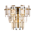 Luminosity Designs Ltd - Georgia Wall Lamp 2 Light E14, French Gold and Faceted Glass in a Choice of 3 Colours. - Luminosity Designs Ltd