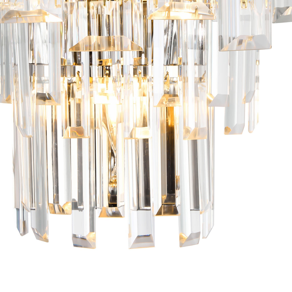 Luminosity Designs Ltd - Georgia Wall Lamp 2 Light E14, Polished Nickel and Faceted Glass in a Choice of 3 Colours. - Luminosity Designs Ltd