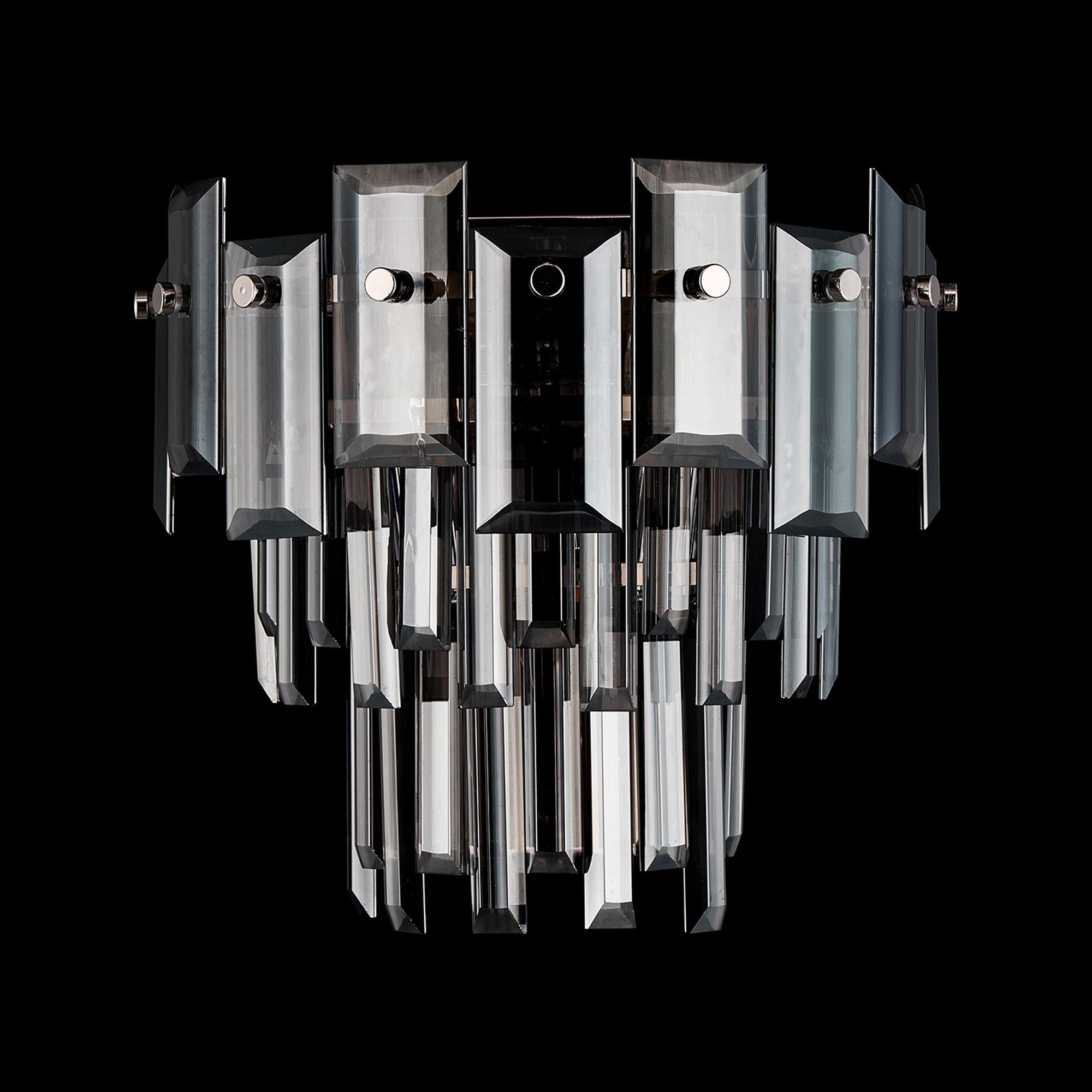 Luminosity Designs Ltd - Georgia Wall Lamp 2 Light E14, Polished Nickel and Faceted Glass in a Choice of 3 Colours. - Luminosity Designs Ltd