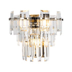 Luminosity Designs Ltd - Georgia Wall Lamp 2 Light E14, Polished Nickel and Faceted Glass in a Choice of 3 Colours. - Luminosity Designs Ltd
