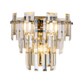 Luminosity Designs Ltd - Georgia Wall Lamp 2 Light E14, Polished Nickel and Faceted Glass in a Choice of 3 Colours. - Luminosity Designs Ltd