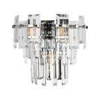 Luminosity Designs Ltd - Georgia Wall Lamp 2 Light E14, Polished Nickel and Faceted Glass in a Choice of 3 Colours. - Luminosity Designs Ltd