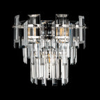 Luminosity Designs Ltd - Georgia Wall Lamp 2 Light E14, Polished Nickel and Faceted Glass in a Choice of 3 Colours. - Luminosity Designs Ltd