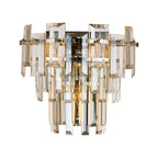 Luminosity Designs Ltd - Georgia Wall Lamp 2 Light E14, Polished Nickel and Faceted Glass in a Choice of 3 Colours. - Luminosity Designs Ltd