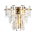 Georgia Wall Lamp 2 Light E14, French Gold and Faceted Glass in a Choice of 3 Colours.