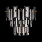 Georgia Wall Lamp 2 Light E14, French Gold and Faceted Glass in a Choice of 3 Colours.