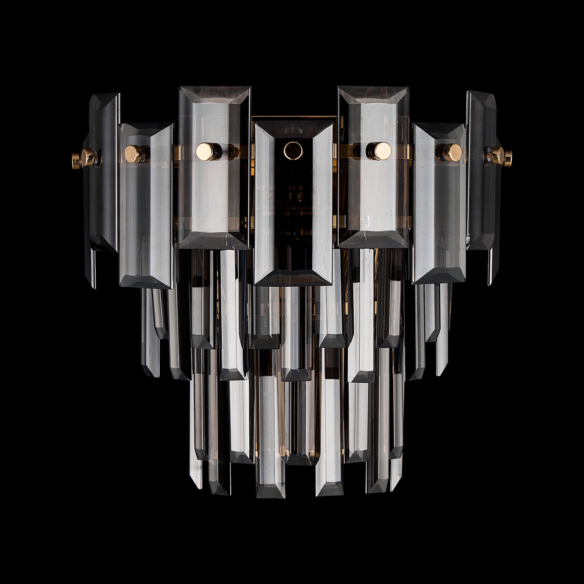 Georgia Wall Lamp 2 Light E14, French Gold and Faceted Glass in a Choice of 3 Colours.