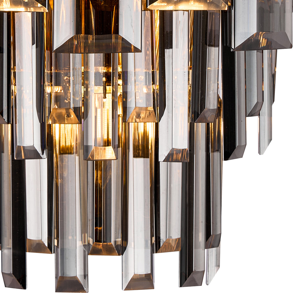 Georgia Wall Lamp 2 Light E14, French Gold and Faceted Glass in a Choice of 3 Colours.