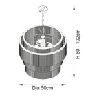 Luminosity Designs - Gigi Large Fringed Pendant - Luminosity Designs Ltd