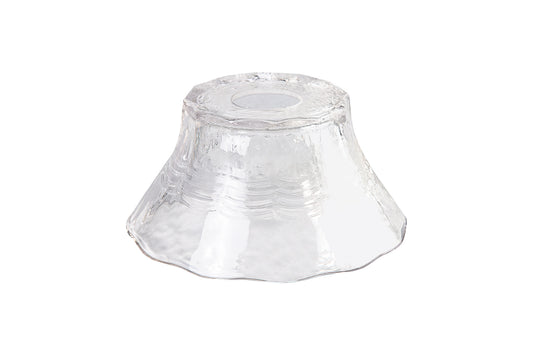 Waved Effect Clear Glass Lampshade