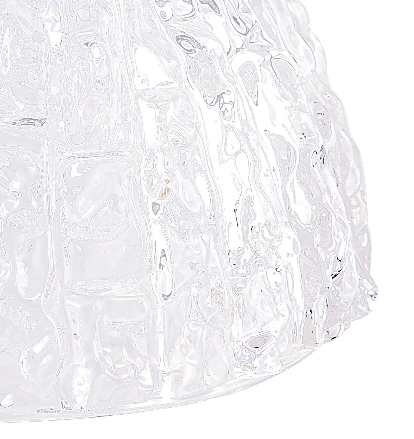 Ice Cube Effect Clear Glass Lampshade