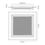 Deco - Gina Large Flush Ceiling Light - Luminosity Designs Ltd