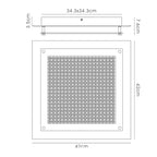 Deco - Gina Medium Flush Ceiling Light - Luminosity Designs Ltd