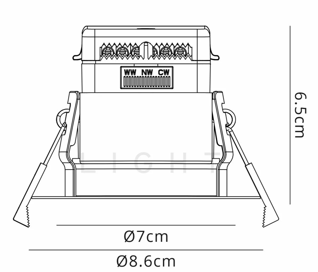 Luminosity Designs - Giza Sleek Designer Colour Selectable IP65 Downlight - NO BEZEL - Luminosity Designs Ltd