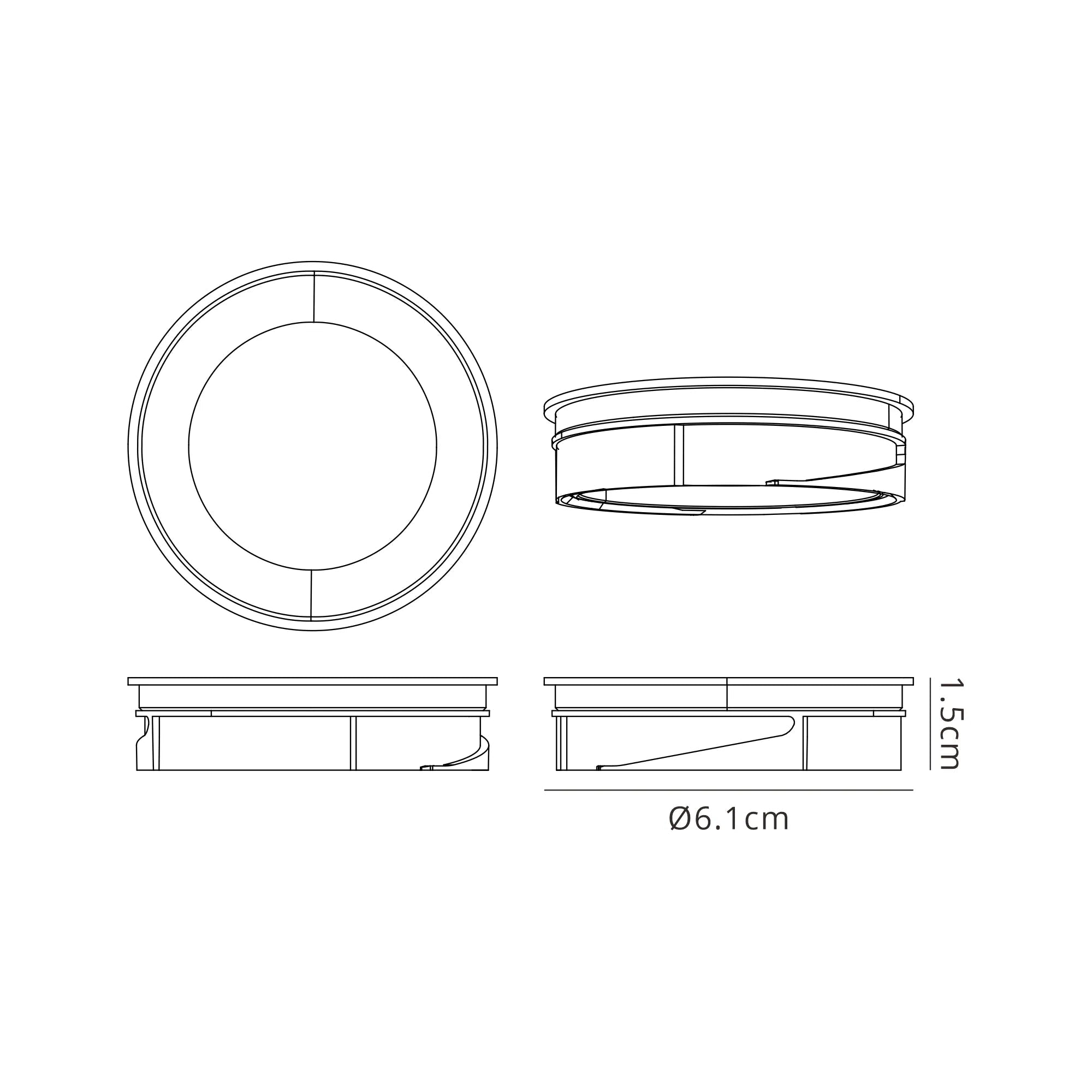 Luminosity Designs - Giza Sleek Designer Colour Selectable IP65 Downlight With Chamfered Cut Crystal Circular Bezel - Luminosity Designs Ltd