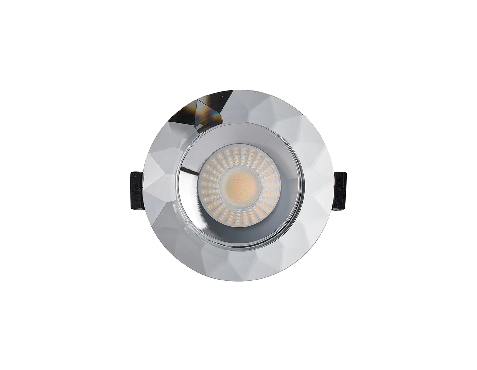 Luminosity Designs - Giza Sleek Designer Colour Selectable IP65 Downlight With Chamfered Cut Crystal Circular Bezel - Luminosity Designs Ltd