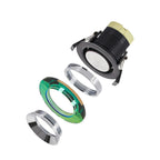 Luminosity Designs - Giza Sleek Designer Colour Selectable IP65 Downlight With Chamfered Cut Crystal Circular Bezel - Luminosity Designs Ltd