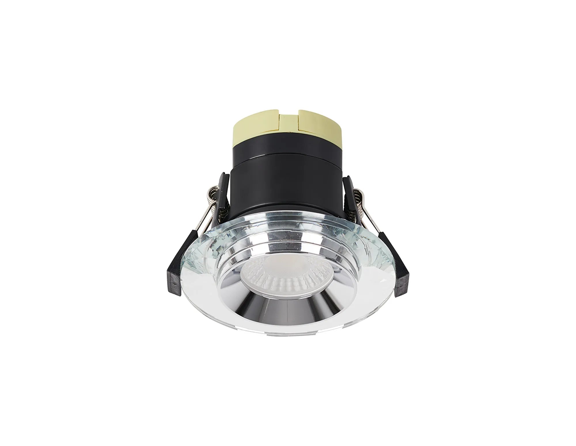 Luminosity Designs - Giza Sleek Designer Colour Selectable IP65 Downlight With Chamfered Cut Crystal Circular Bezel - Luminosity Designs Ltd