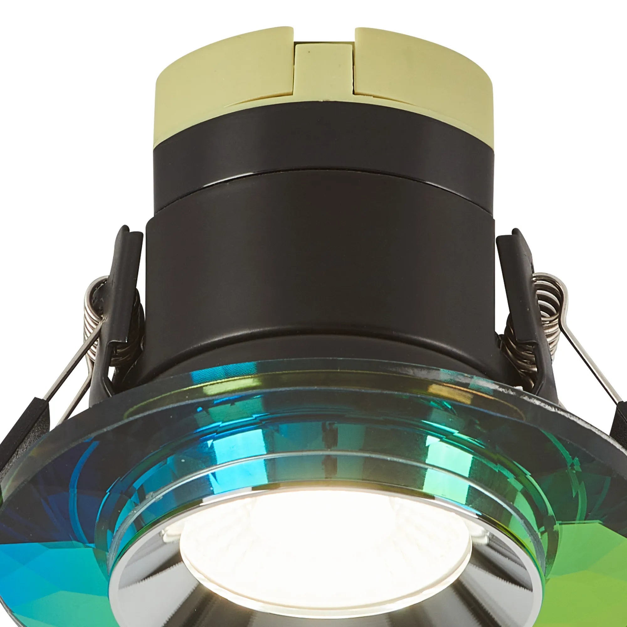 Luminosity Designs - Giza Sleek Designer Colour Selectable IP65 Downlight With Chamfered Cut Crystal Circular Bezel - Luminosity Designs Ltd
