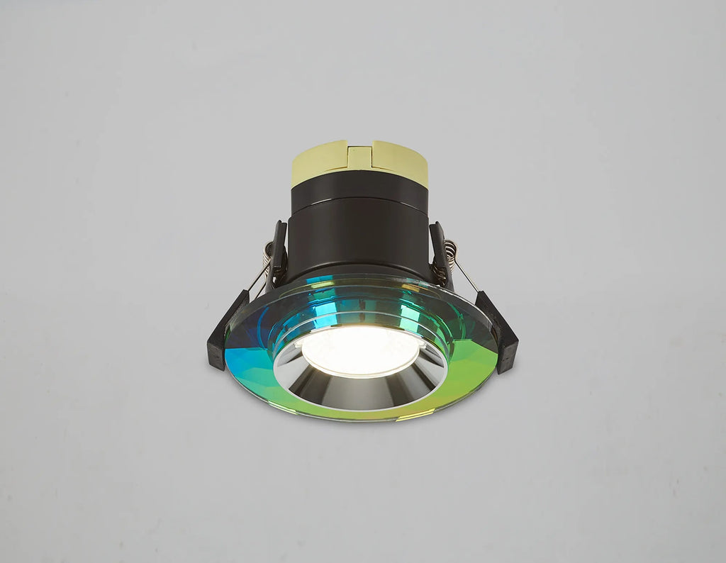 Luminosity Designs - Giza Sleek Designer Colour Selectable IP65 Downlight With Chamfered Cut Crystal Circular Bezel - Luminosity Designs Ltd