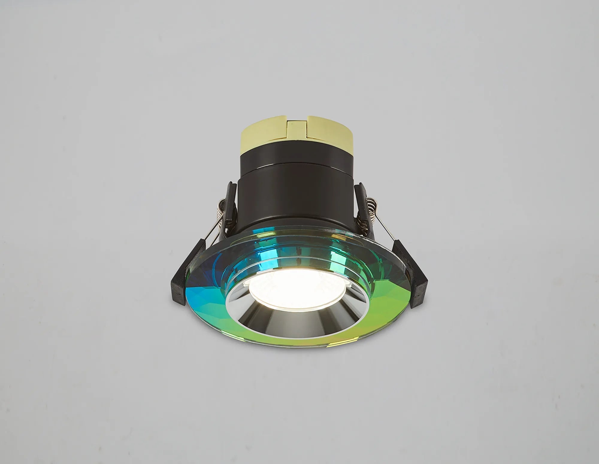 Luminosity Designs - Giza Sleek Designer Colour Selectable IP65 Downlight With Chamfered Cut Crystal Circular Bezel - Luminosity Designs Ltd