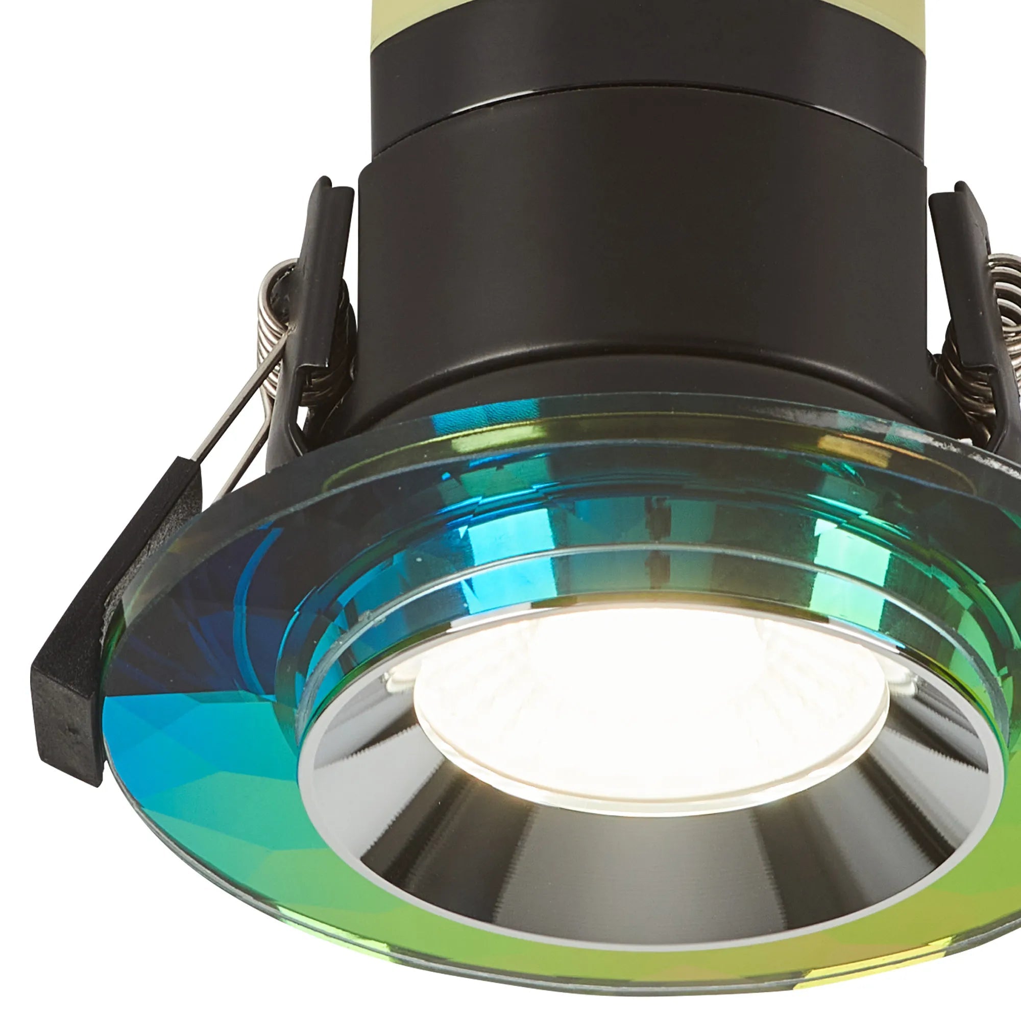 Luminosity Designs - Giza Sleek Designer Colour Selectable IP65 Downlight With Chamfered Cut Crystal Circular Bezel - Luminosity Designs Ltd