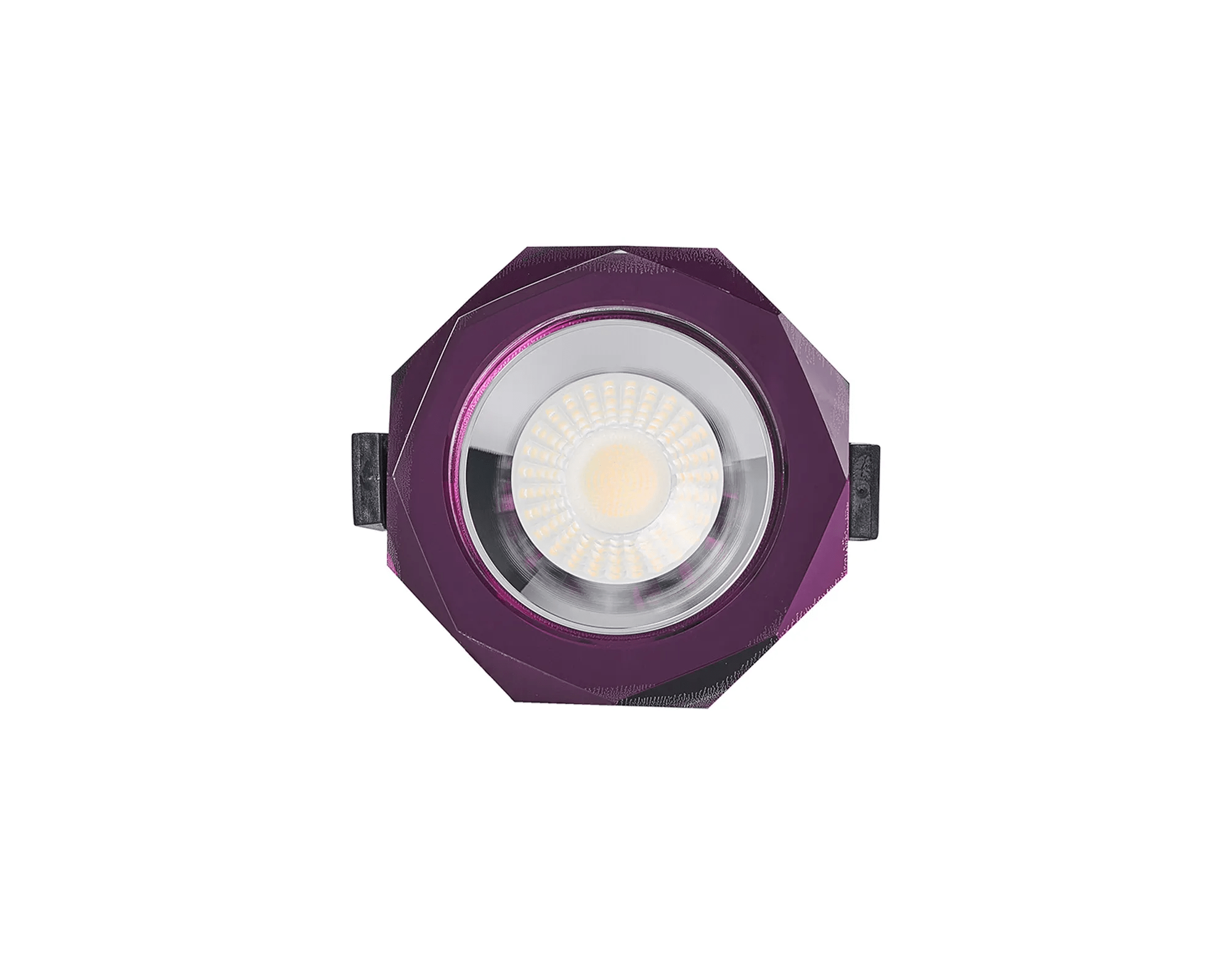 Luminosity Designs - Giza Sleek Designer Colour Selectable IP65 Downlight With Hexagonal Faceted Cut Crystal Circular Bezel - Luminosity Designs Ltd