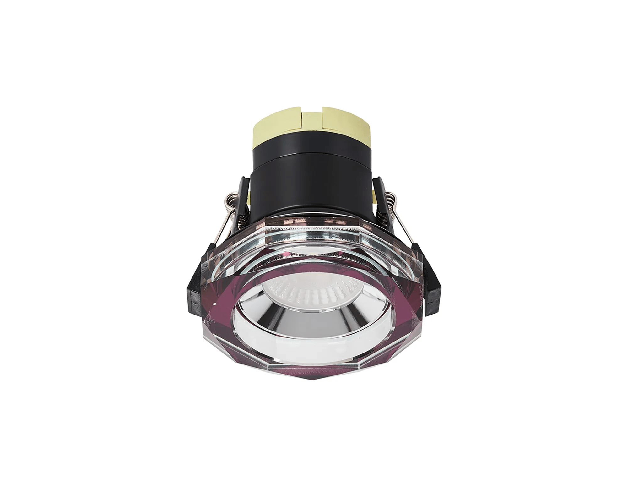 Luminosity Designs - Giza Sleek Designer Colour Selectable IP65 Downlight With Hexagonal Faceted Cut Crystal Circular Bezel - Luminosity Designs Ltd