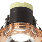 Luminosity Designs - Giza Sleek Designer Colour Selectable IP65 Downlight With Hexagonal Faceted Cut Crystal Circular Bezel - Luminosity Designs Ltd