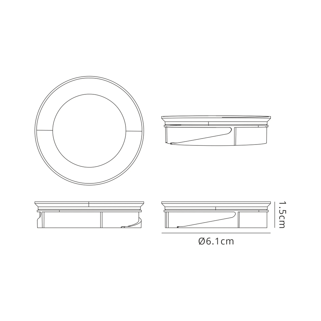 Luminosity Designs - Giza Sleek Designer Colour Selectable IP65 Downlight With Hexagonal Faceted Cut Crystal Circular Bezel - Luminosity Designs Ltd