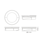 Luminosity Designs - Giza Sleek Designer Colour Selectable IP65 Downlight With Hexagonal Faceted Cut Crystal Circular Bezel - Luminosity Designs Ltd