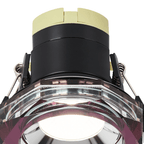 Luminosity Designs - Giza Sleek Designer Colour Selectable IP65 Downlight With Hexagonal Faceted Cut Crystal Circular Bezel - Luminosity Designs Ltd