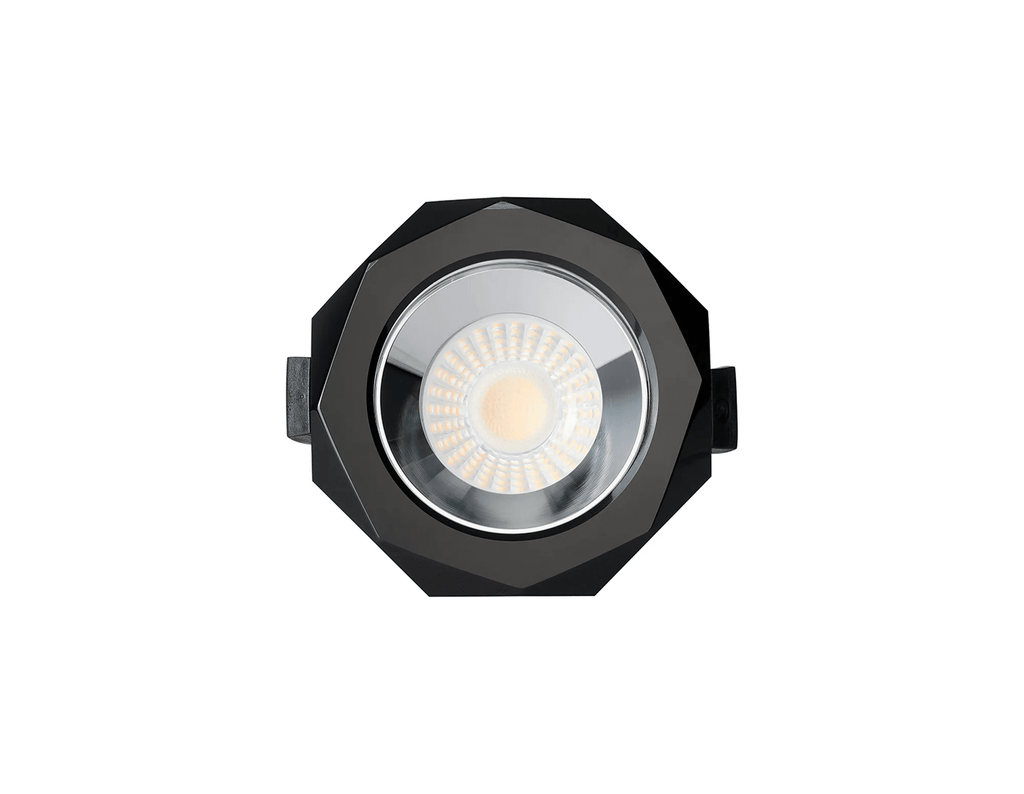 Luminosity Designs - Giza Sleek Designer Colour Selectable IP65 Downlight With Hexagonal Faceted Cut Crystal Circular Bezel - Luminosity Designs Ltd