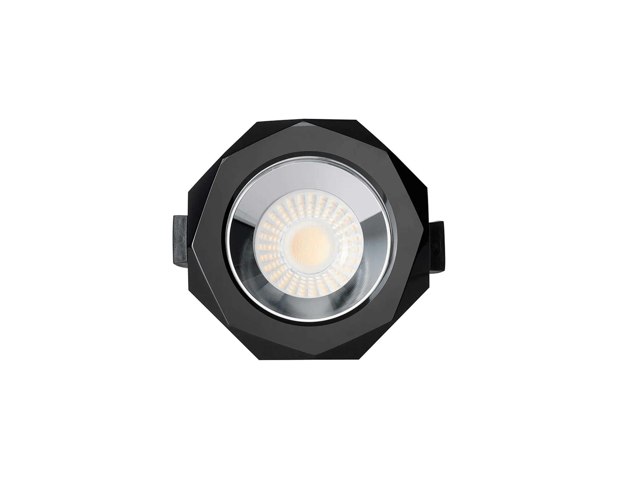 Luminosity Designs - Giza Sleek Designer Colour Selectable IP65 Downlight With Hexagonal Faceted Cut Crystal Circular Bezel - Luminosity Designs Ltd