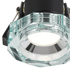 Luminosity Designs - Giza Sleek Designer Colour Selectable IP65 Downlight With Hexagonal Faceted Cut Crystal Circular Bezel - Luminosity Designs Ltd