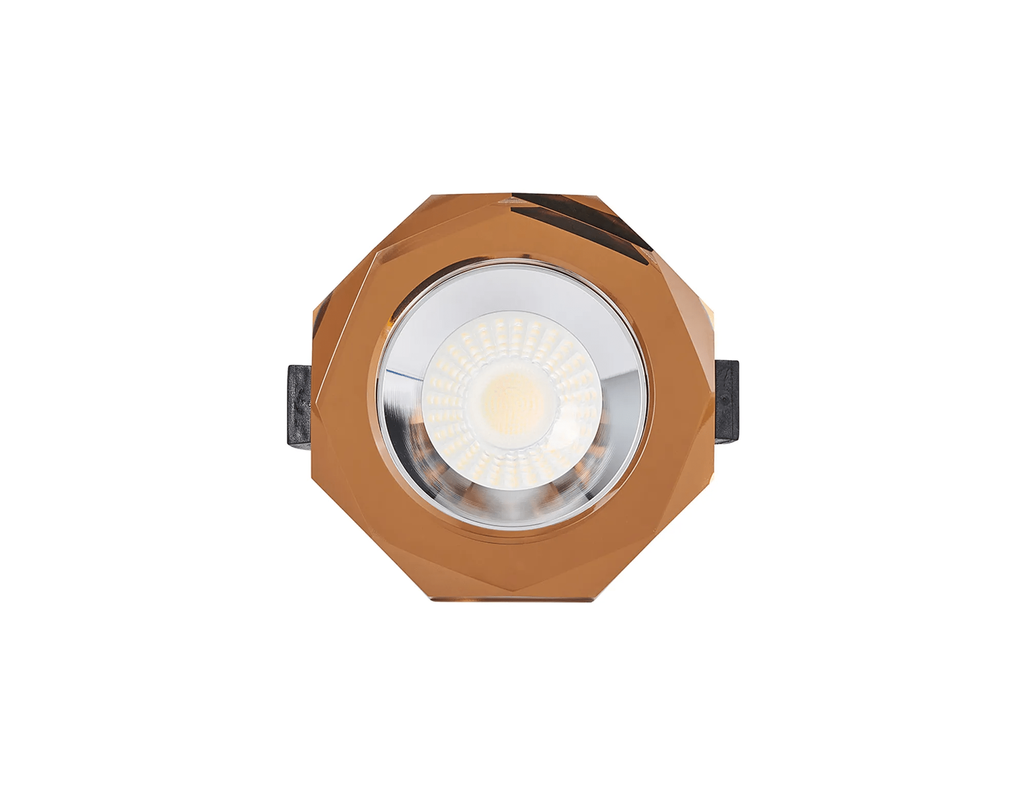 Luminosity Designs - Giza Sleek Designer Colour Selectable IP65 Downlight With Hexagonal Faceted Cut Crystal Circular Bezel - Luminosity Designs Ltd