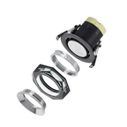 Luminosity Designs - Giza Sleek Designer Colour Selectable IP65 Downlight With Hexagonal Faceted Cut Crystal Circular Bezel - Luminosity Designs Ltd
