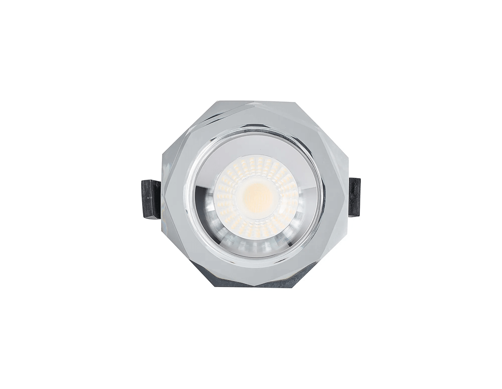 Luminosity Designs - Giza Sleek Designer Colour Selectable IP65 Downlight With Hexagonal Faceted Cut Crystal Circular Bezel - Luminosity Designs Ltd