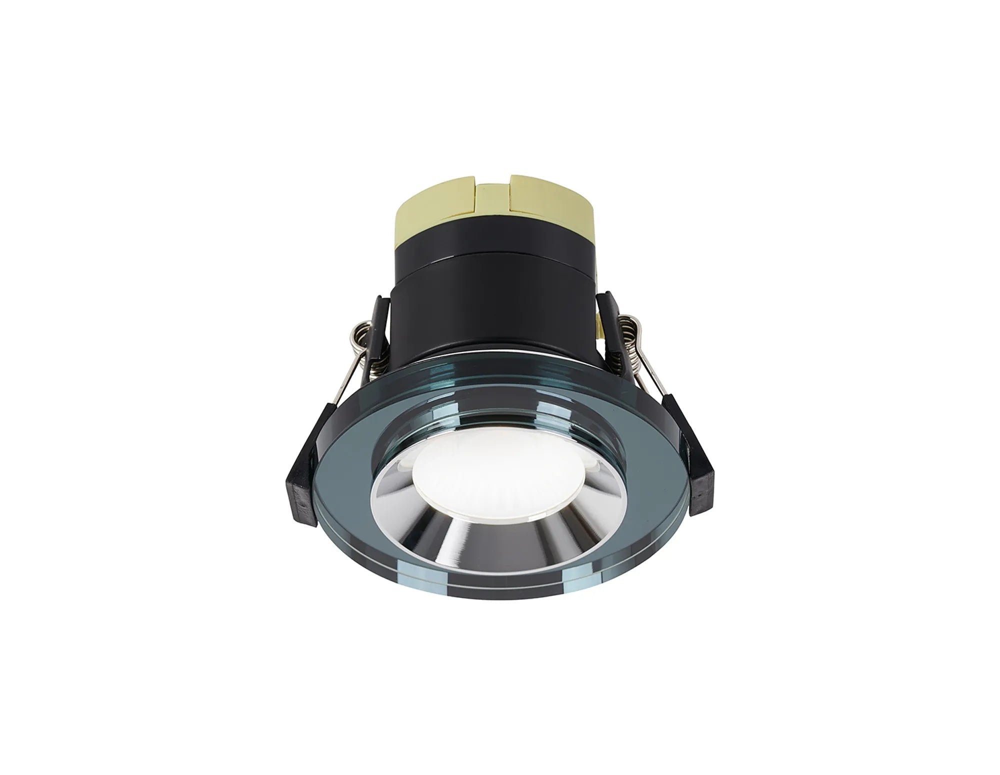 Luminosity Designs - Giza Sleek Designer Colour Selectable IP65 Downlight With Shallow Crystal Circular Bezel - Luminosity Designs Ltd
