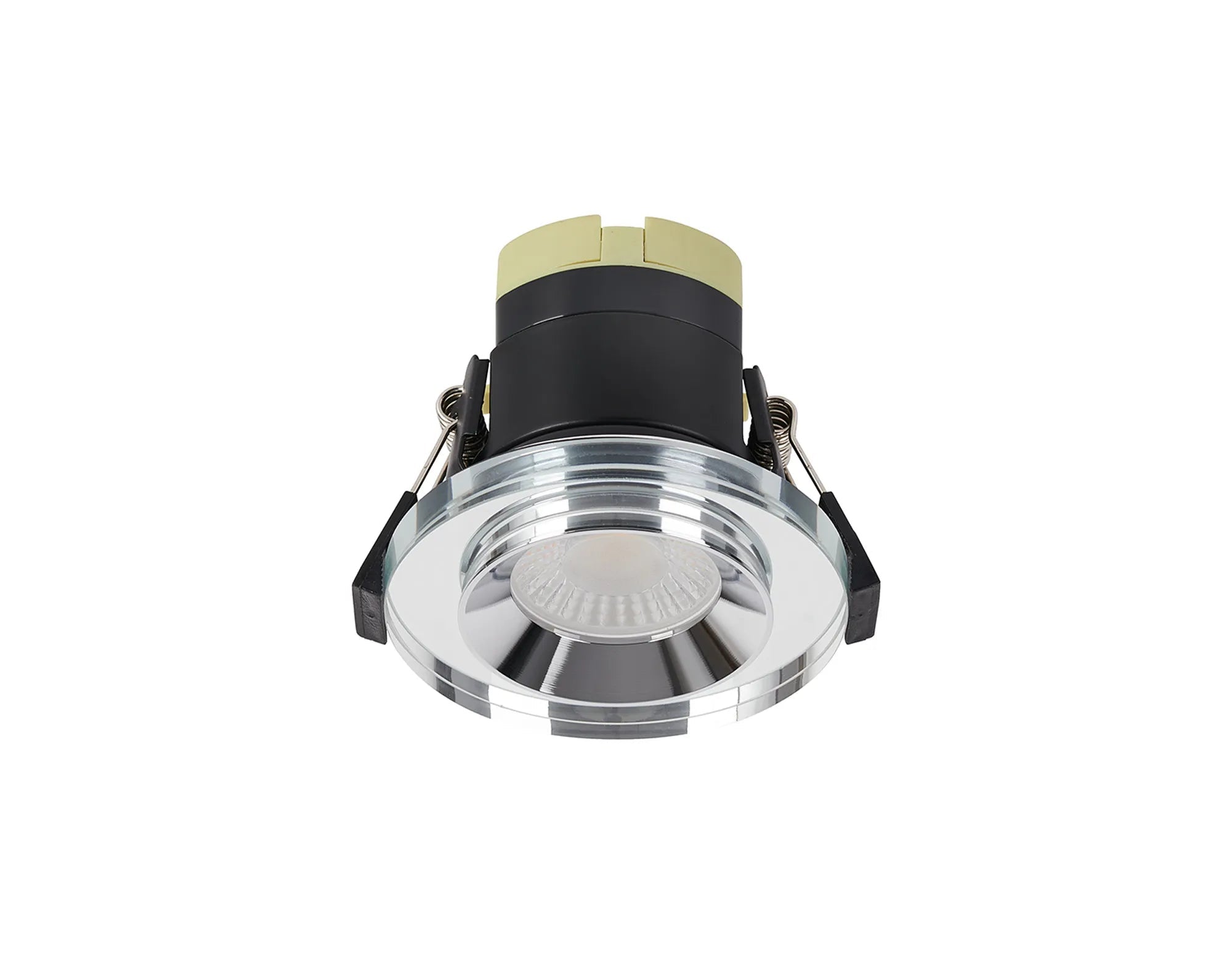 Luminosity Designs - Giza Sleek Designer Colour Selectable IP65 Downlight With Shallow Crystal Circular Bezel - Luminosity Designs Ltd