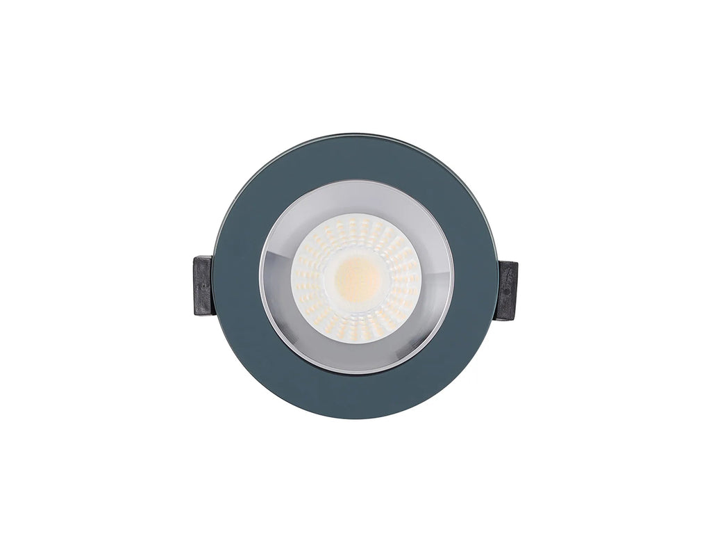 Luminosity Designs - Giza Sleek Designer Colour Selectable IP65 Downlight With Shallow Crystal Circular Bezel - Luminosity Designs Ltd